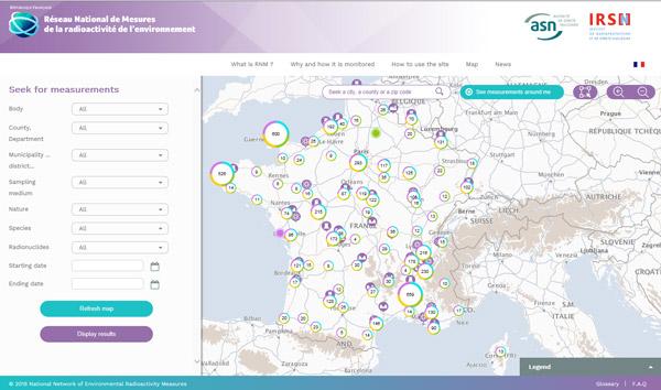 RNM, the French national network for environmental radioactivity measurements